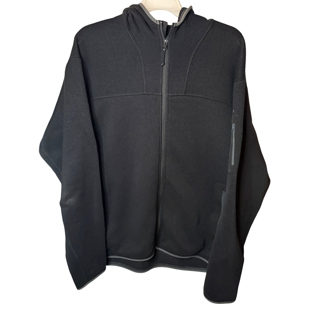 Arc'teryx Fleece Jacket Mens XL Black Polartec Full Zip Hiking Gorpcore Winter